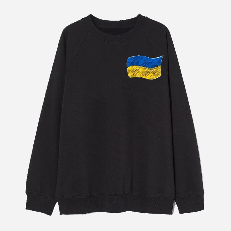 Акція на Світшот Love&Live Ukraine in my heart LLP01569 XXXL Чорний від Rozetka