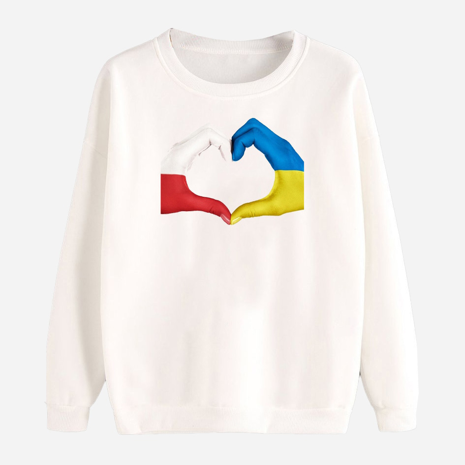 Акция на Світшот Love&Live Ukraina Polska-2 LLP01622 XXXL Білий от Rozetka