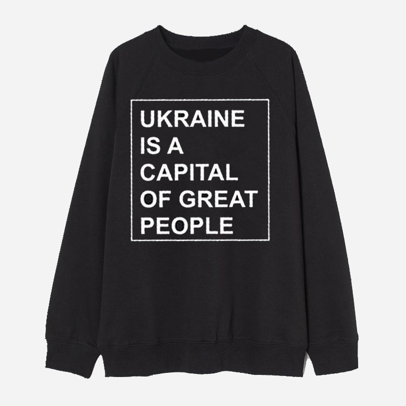 Акция на Світшот Love&Live Ukraine is a capital of great people LLP01627 XL Чорний от Rozetka