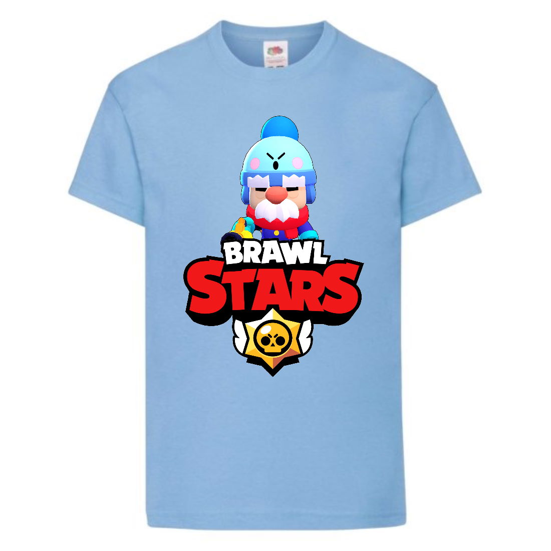 

Футболка детская Бравл Старс Гейл (Brawl Stars Gale) светло голубая 140 см