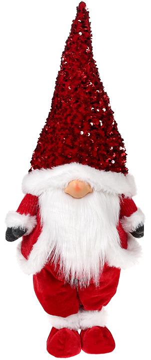 

Мягкая игрушка «Гном Red&White» 22х16х55см в пайетках