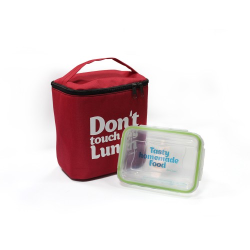 

Ланч-бэг Just cover "Don't touch my lunch" красный maxi 195 х 185 х 120 мм