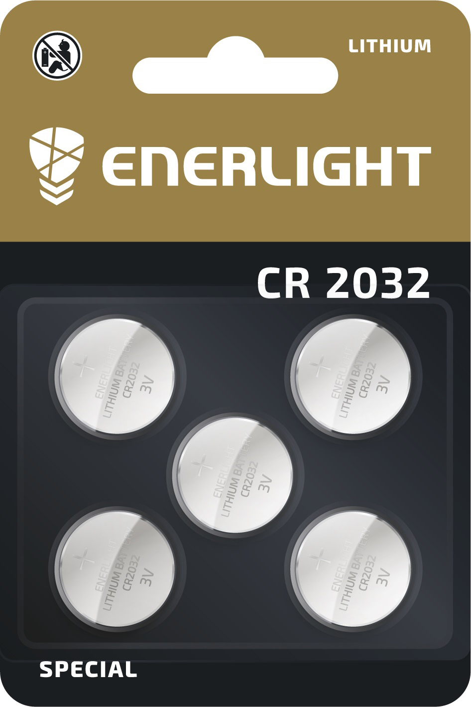 Батарейка Enerlight Lithium CR 2032 Bli 5 шт (70320105) – фото, відгуки ...
