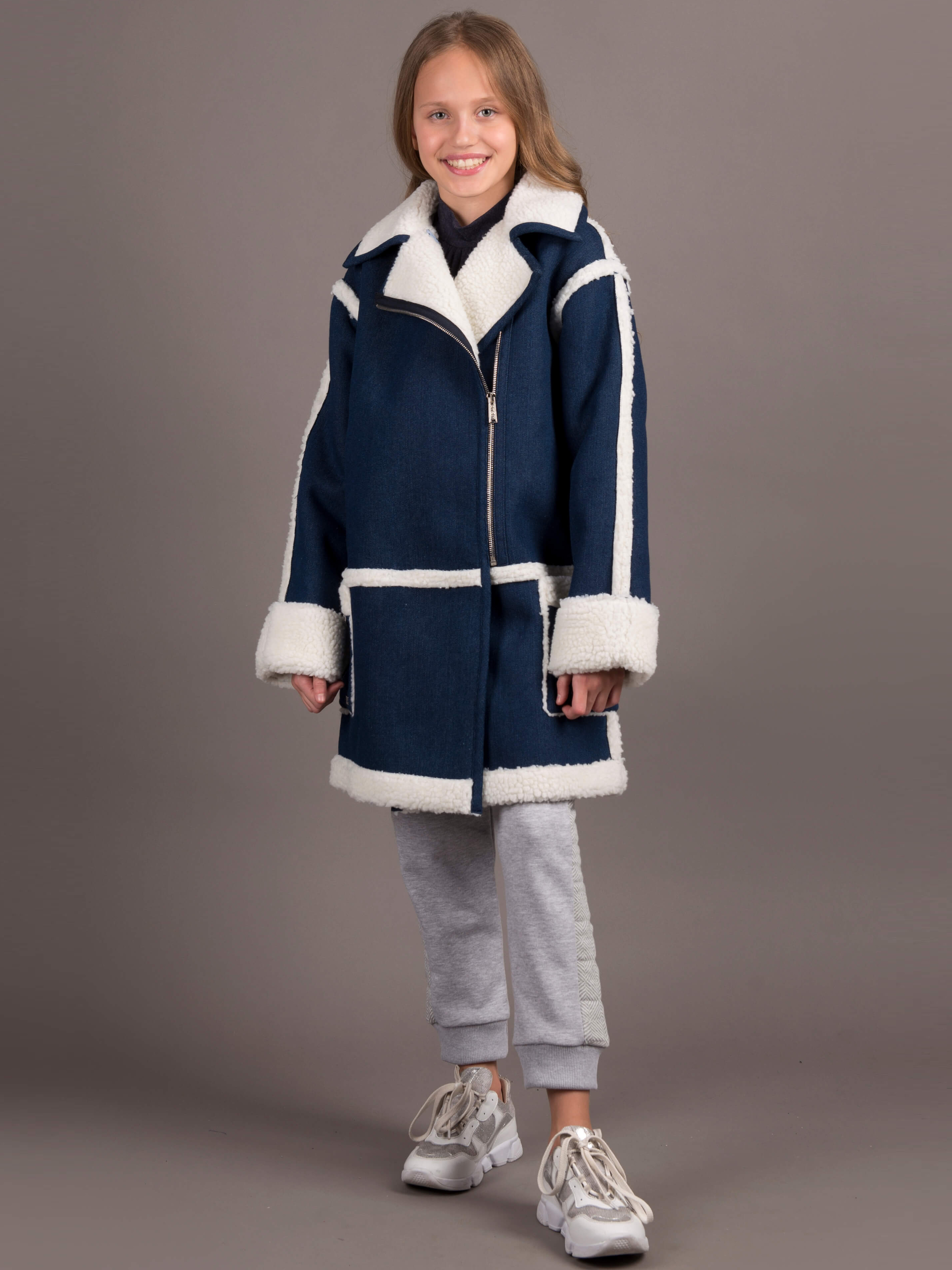 

Дубленка ANDRE TAN Kids K30007P 146-152 см Джинс