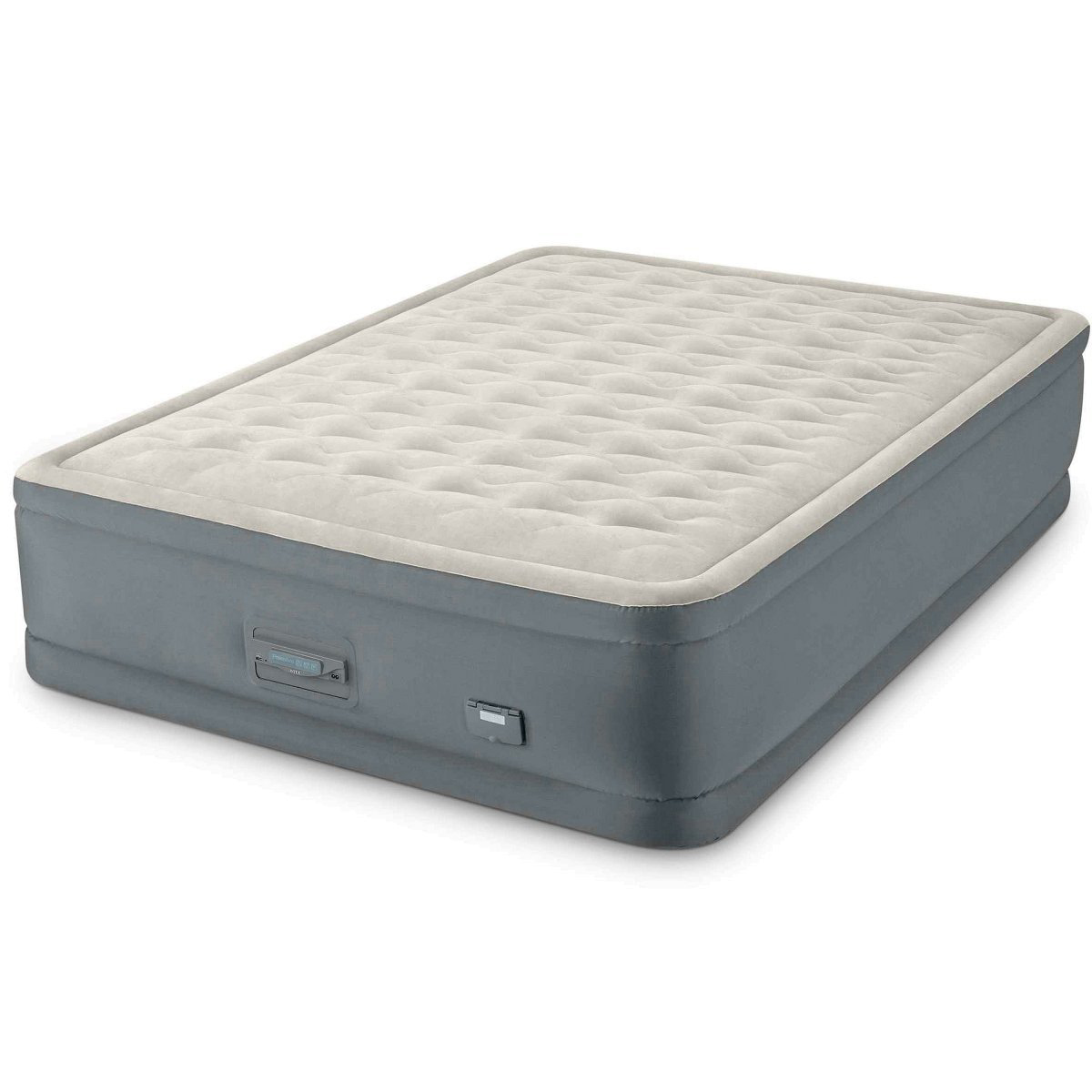 

Двухспальная надувная Кровать матрас Intex PremAire 64926 152x203x46 см со встроенным Электронасосом Бежевый (2629)