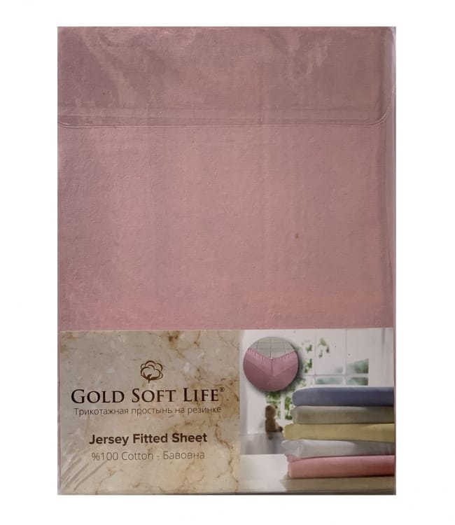 

Простынь трикотажная на резинке Gold Soft Life Terry Fitted Sheet 160*200 розовый (ts-02042)