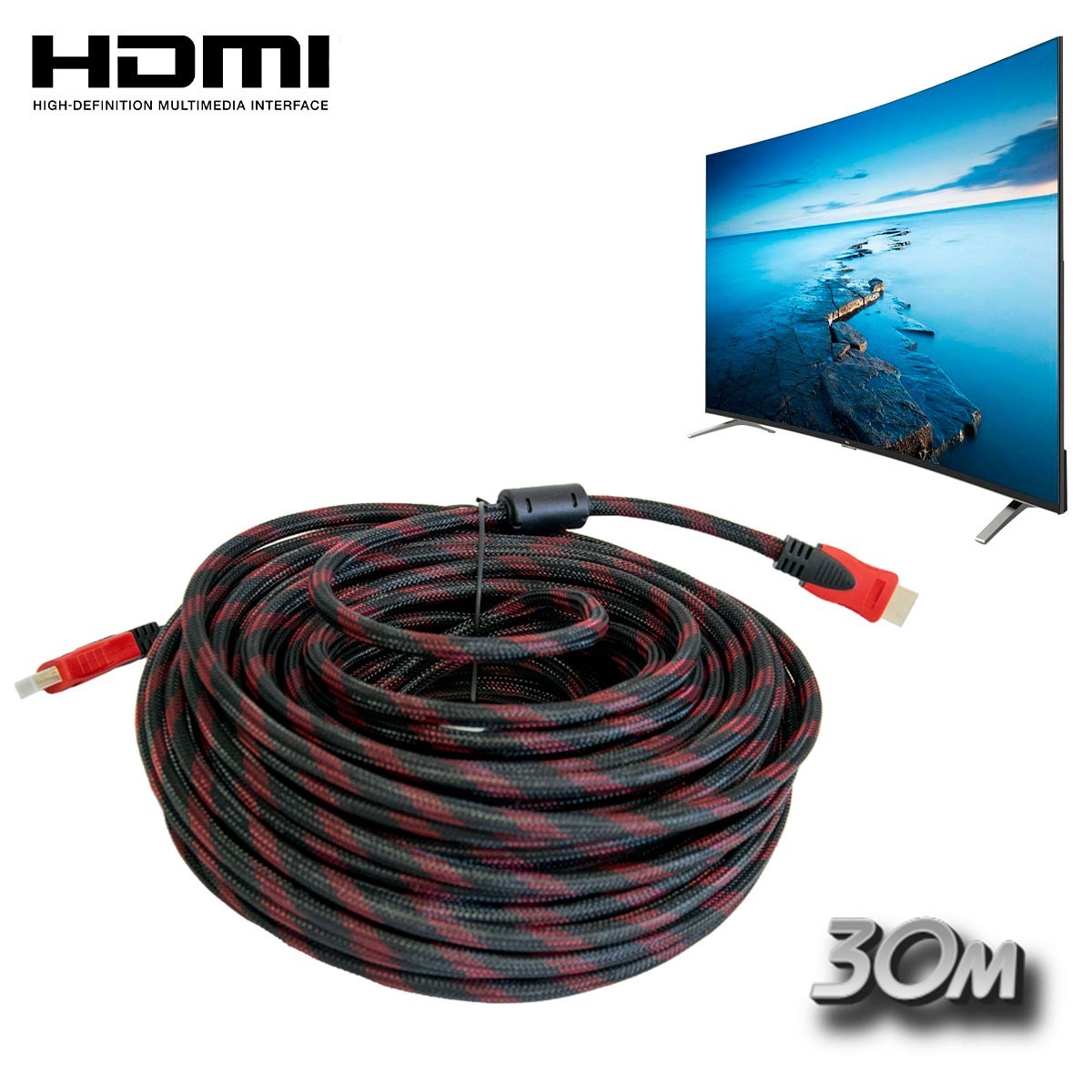 HDMI кабель V1.4 30м 1080p шнур-удлинитель ашдимиай, хдми кабель для ...
