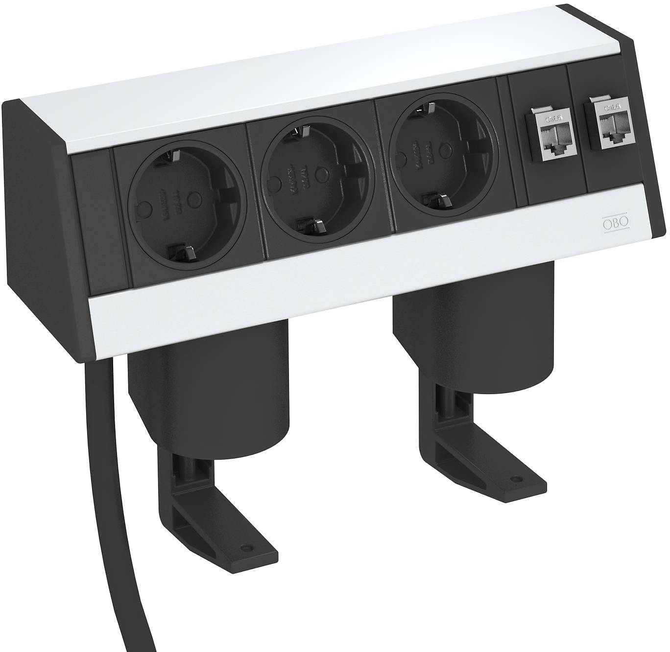

Розеточный блок OBO Bettermann DB 2 RJ45 Cat.6 + 3 розетки с кабелем 3 м