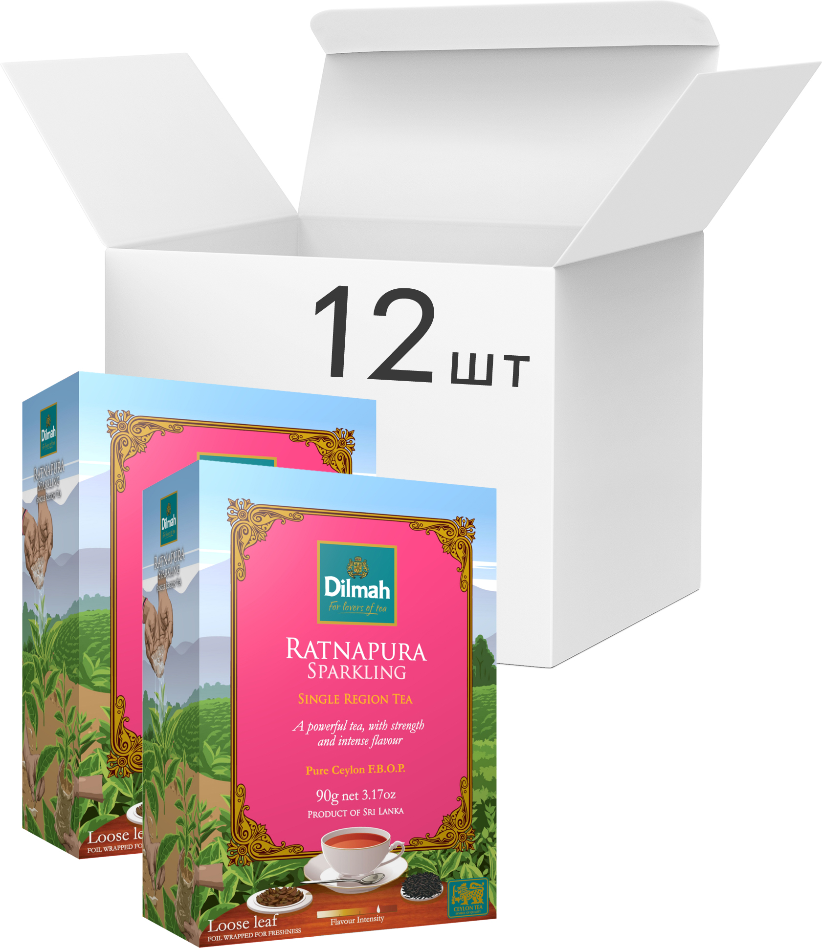 Акция на Упаковка чая фруктового рассыпного Dilmah Ratnapura Sparkling 90 г х 12 шт (19312631158349) от Rozetka UA