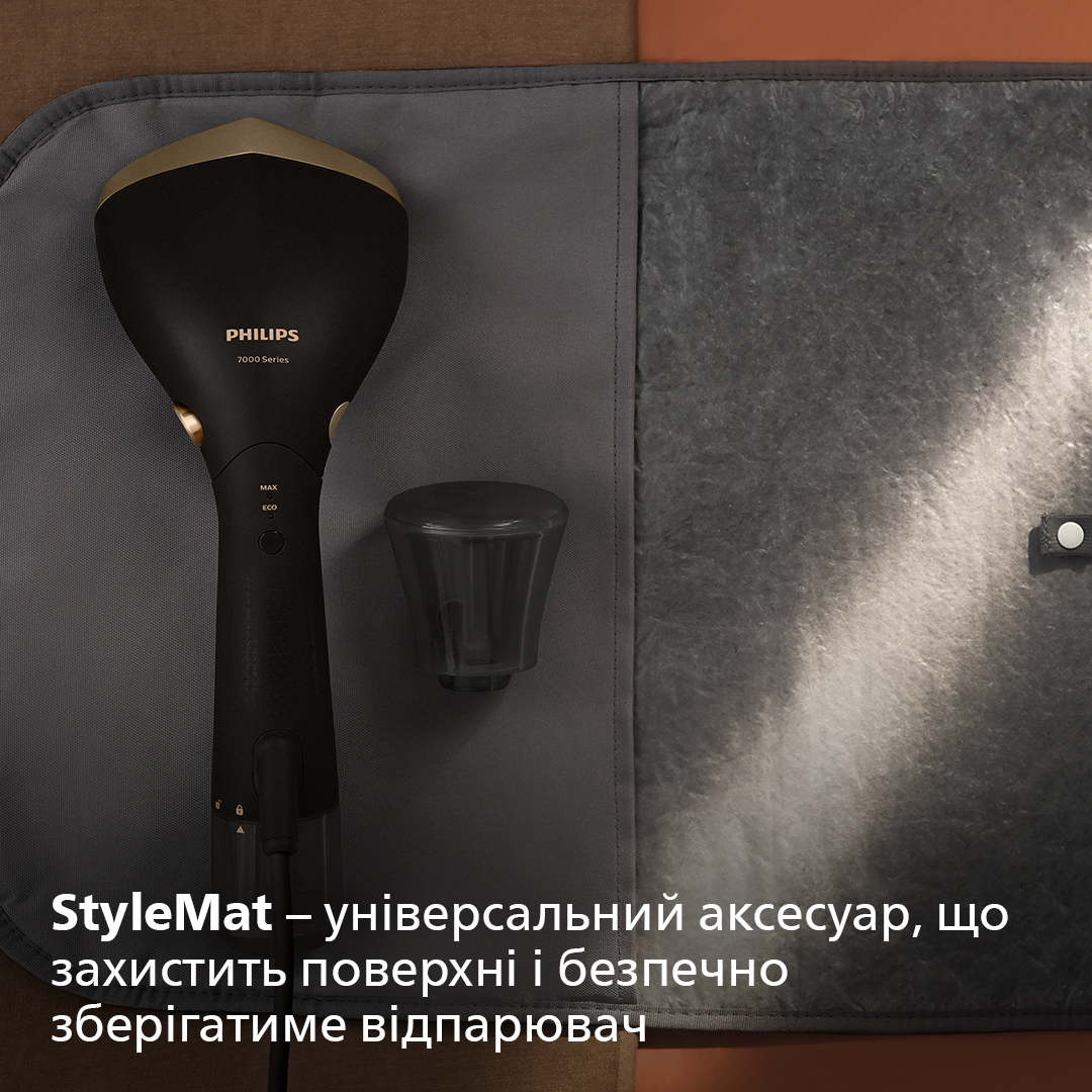 Відпарювач PHILIPS 7000 Серії STH7060/80 + килимок для прасування StyleMat в комплекті — фото 13