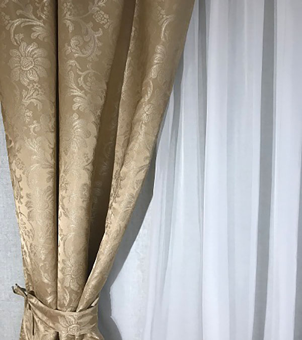 

Комплект штор Natalka Шарлота 140х260 2шт с подхватами Капучино Pro