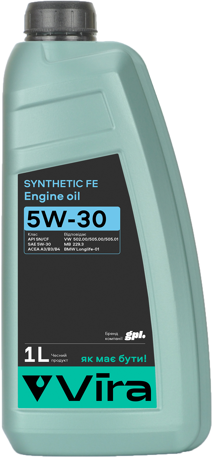 Моторное масло Vira Synthetic FE SN/CF A3/B3/B4 5W-30 VW 502.00/505.00 ...