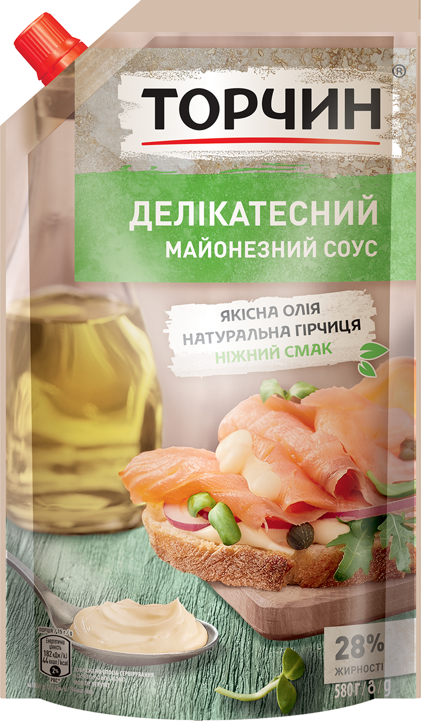 Майонезный соус Торчин Деликатесный 28% 580 г (4820001315844) – купить ...