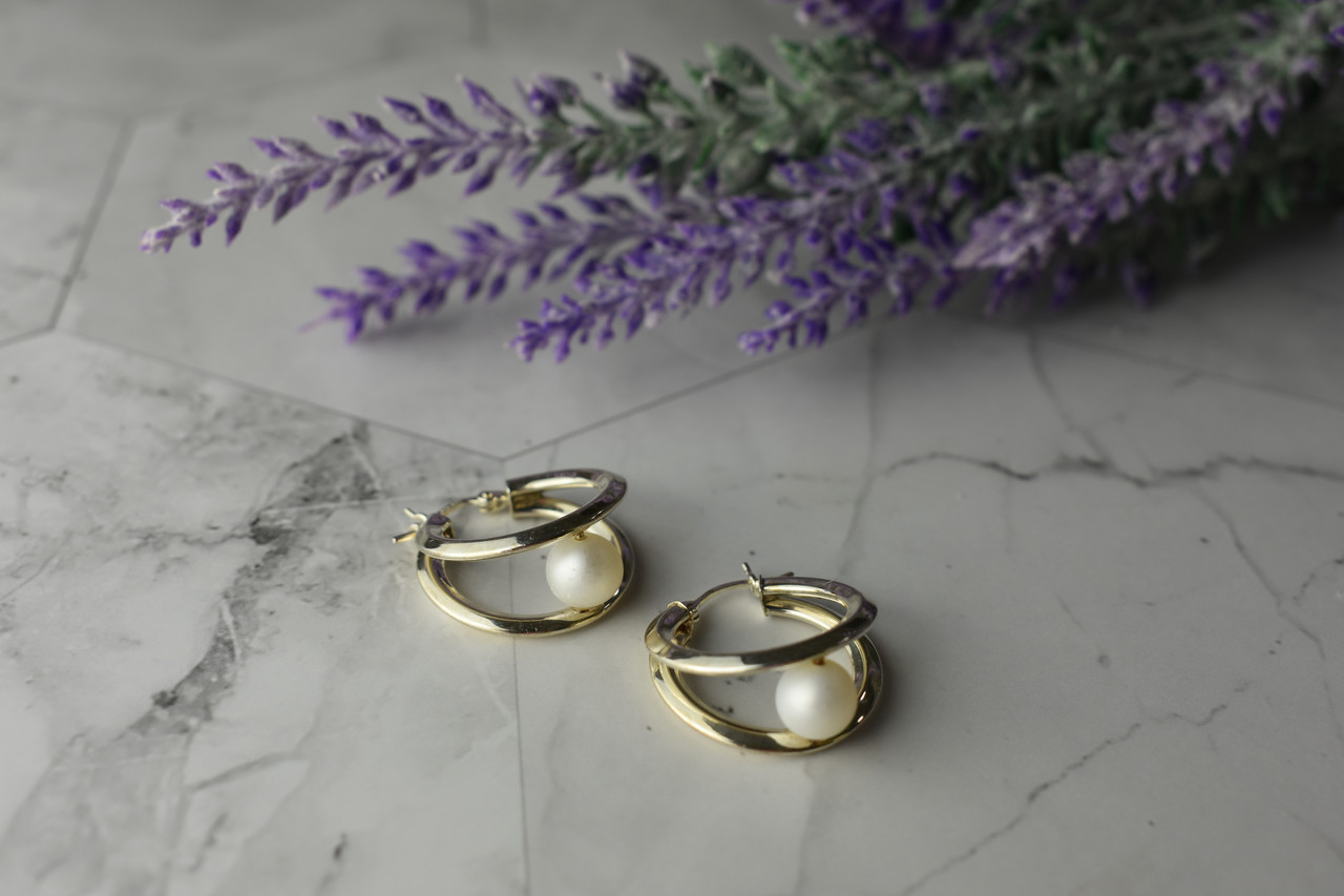 

Серьги Из Серебра С Жемчугом Стиль Sky Jewelry 7869