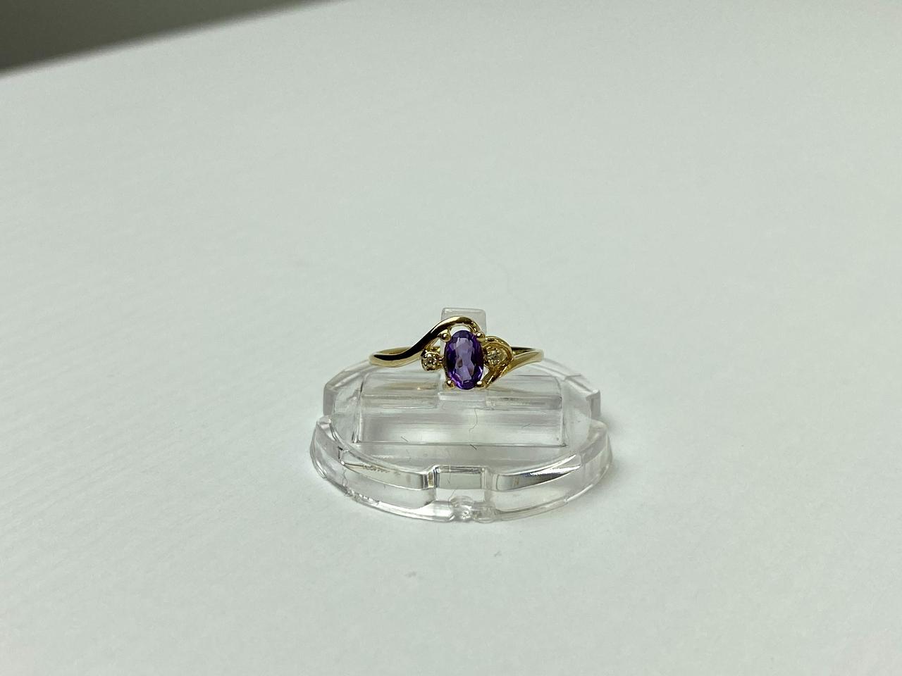 

Кольцо из желтого золота с Аметистом И Бриллиантами Наслаждение Sky Jewelry 272 15.5