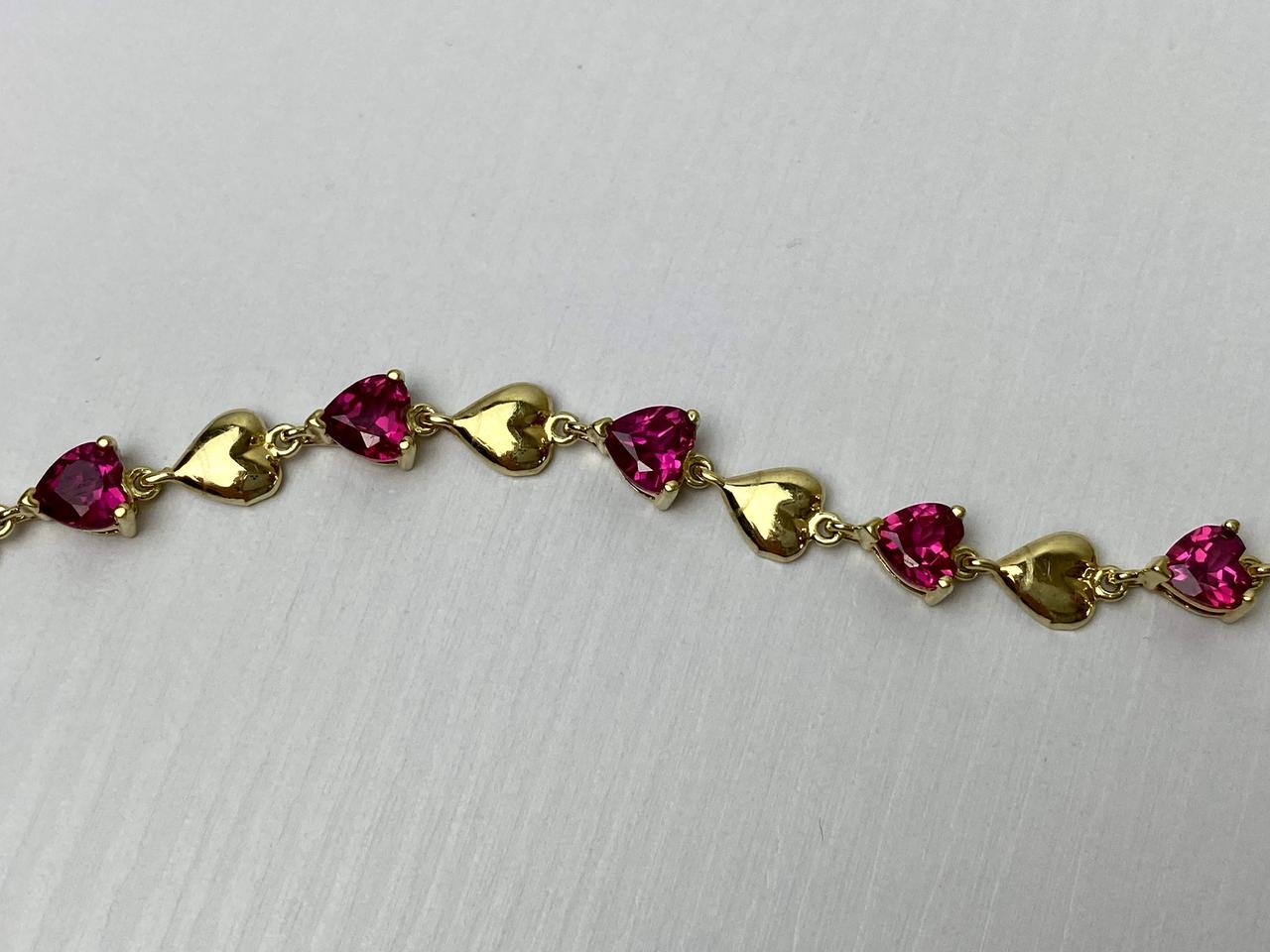 

Золотой Браслет С Рубином Рубиновое Сердце Sky Jewelry