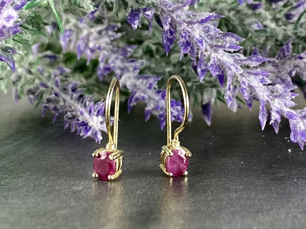 

Серебряные Серьги В Позолоте С Рубином Sky Jewelry 909