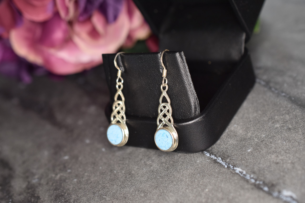 

Серьги Из Серебра С Камнем Ларимар Sky Jewelry 28272