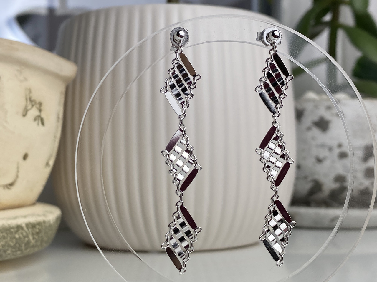 

Серебряные Серьги Роскошь Sky Jewelry 3637