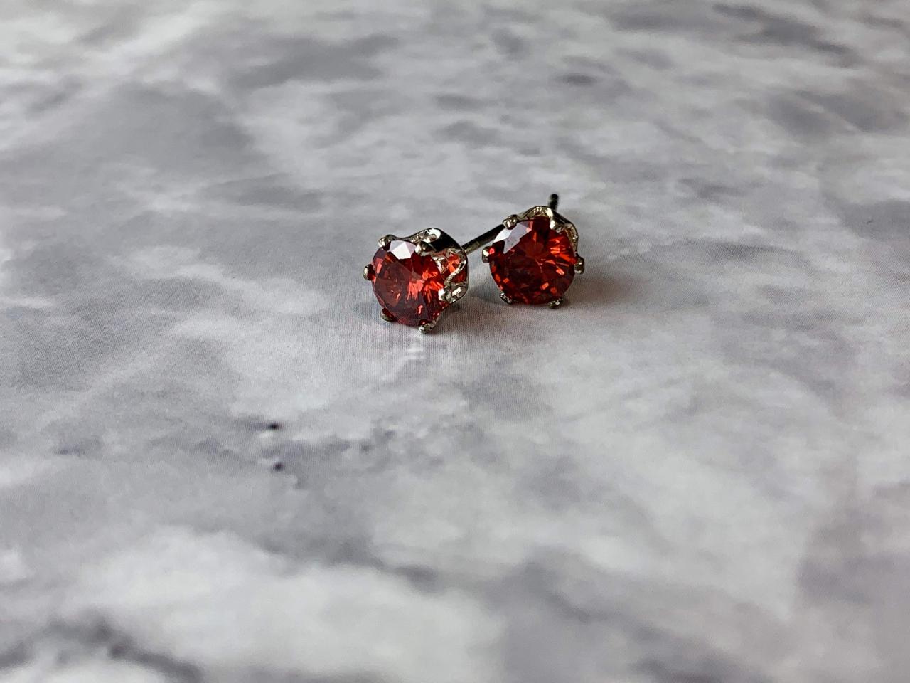

Серебряные серьги с Камнем Спессартин Sky Jewelry 0765 (5432)