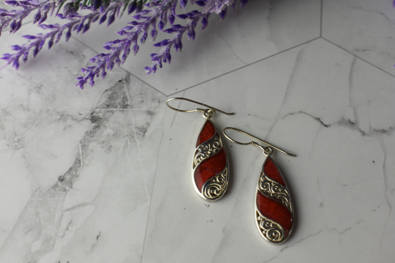

Серебряные Серьги Яшмой Sky Jewelry 765