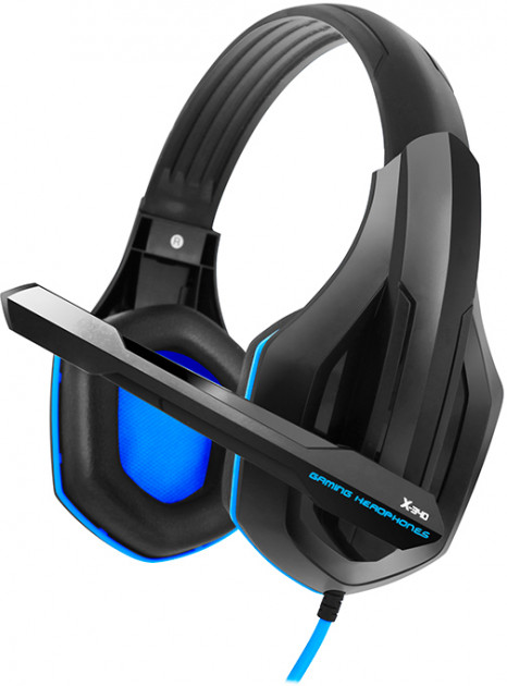 

Наушники Gemix X-340 Gaming Black/Blue, 2 x Mini jack (3.5 мм), накладные, кабель 2.4 м