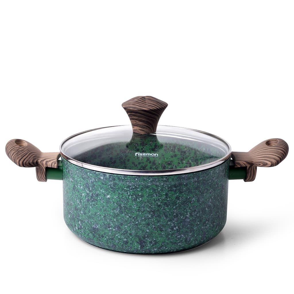 

Кастрюля Fissman Malachite EcoStone с антипригарным покрытием 28х13см/7.6л