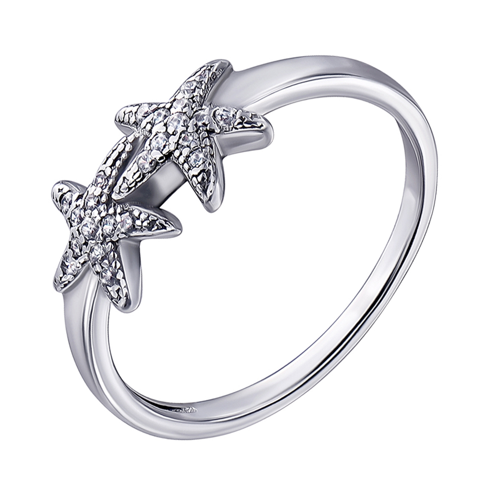 

Серебряное кольцо с фианитами 000139907 18.5 размера