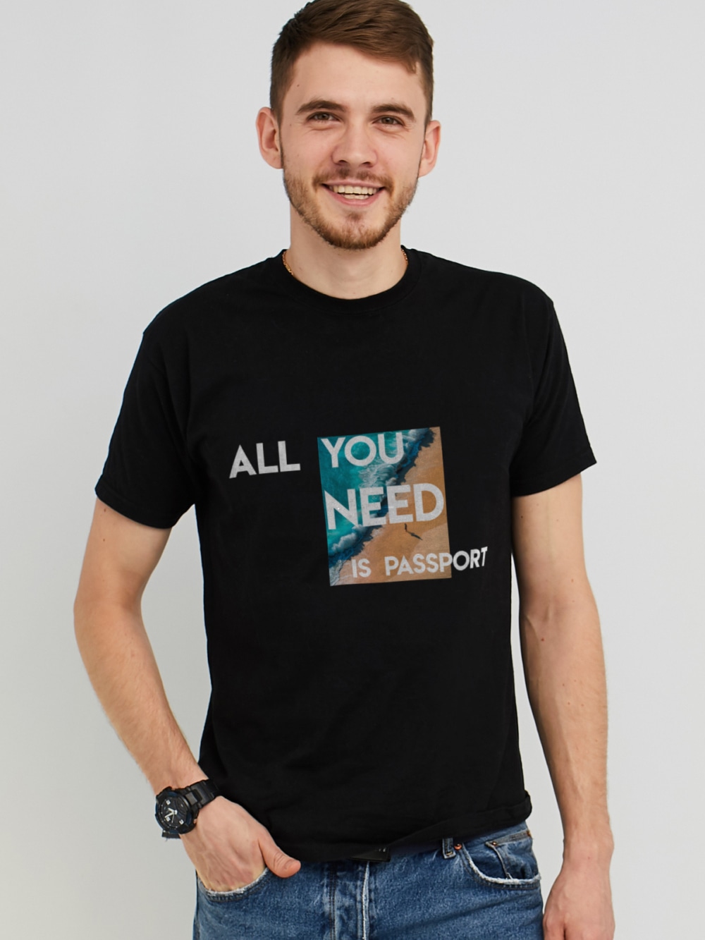 Футболка MEMO All you need is pasport MM10064 XL Чорна від Rozetka на платформі USKIDKA Акція на Футболка MEMO All you need is pasport MM10064 XL Чорна від Rozetka