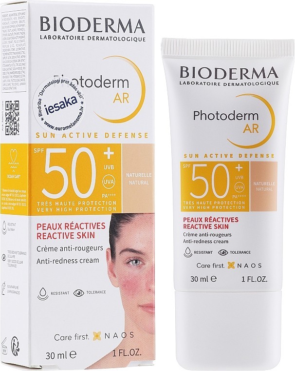 Крем сонцезахисний Bioderma Photoderm AR тонуючий захисний для чутливої ...