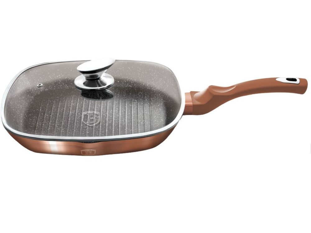 

Сковорода традиційна гриль з кришкою Berlinger Haus "Rose Gold Collection" 28 см 1610-BH