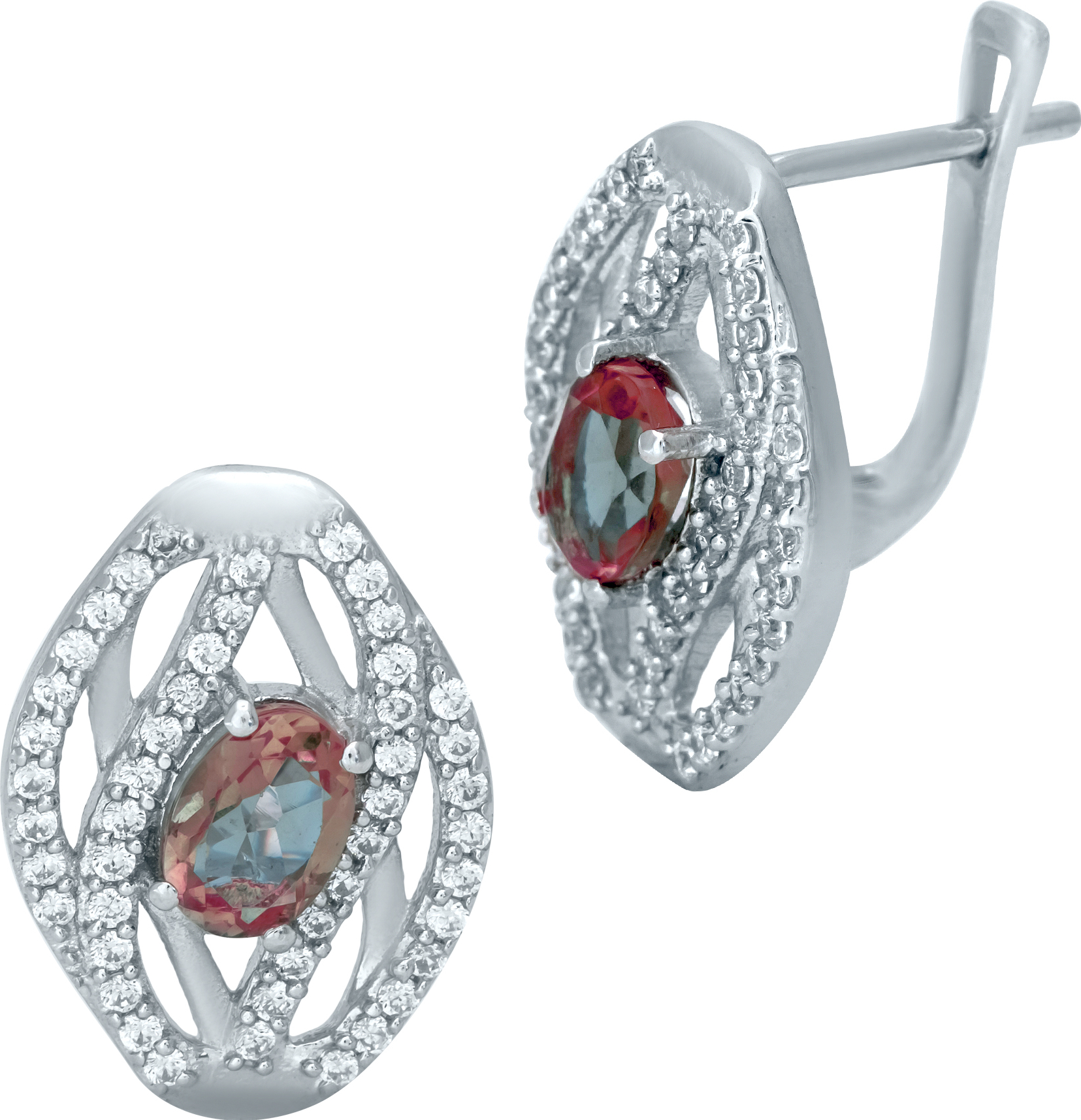 

Серебряные серьги SilverBreeze с Султанит султанитом 1950593, размер
