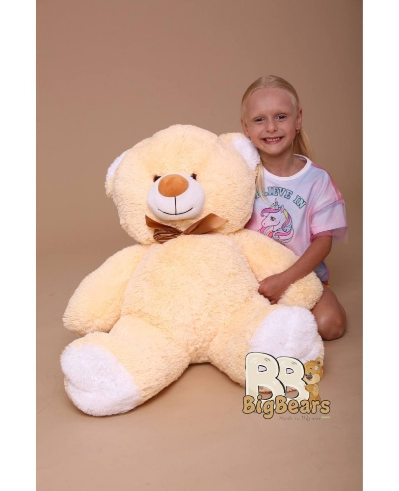 Мишка плюшевый сидячий BigBears 100 см. Персиковый КИ-158-0123 – низкие ...