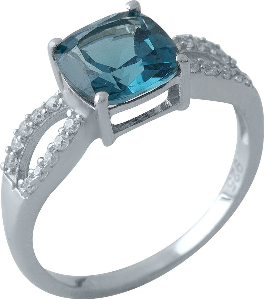 

Серебряное кольцо SilverBreeze с натуральным топазом Лондон Блю 1970553 17 размер, 17 размер