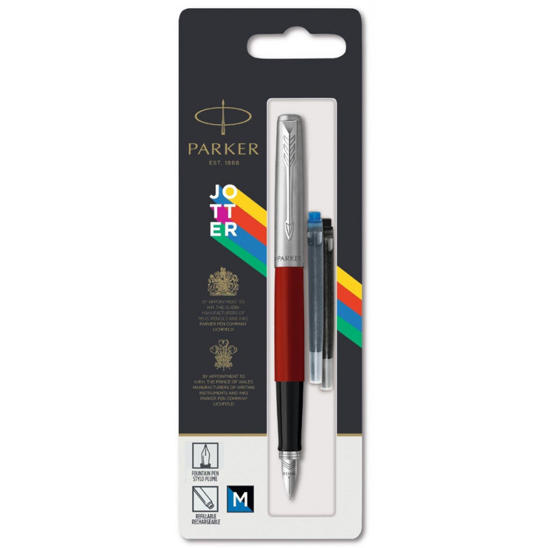 

Перьевая ручка Parker Jotter 17 Standart Red CT FP M блистер 15 716
