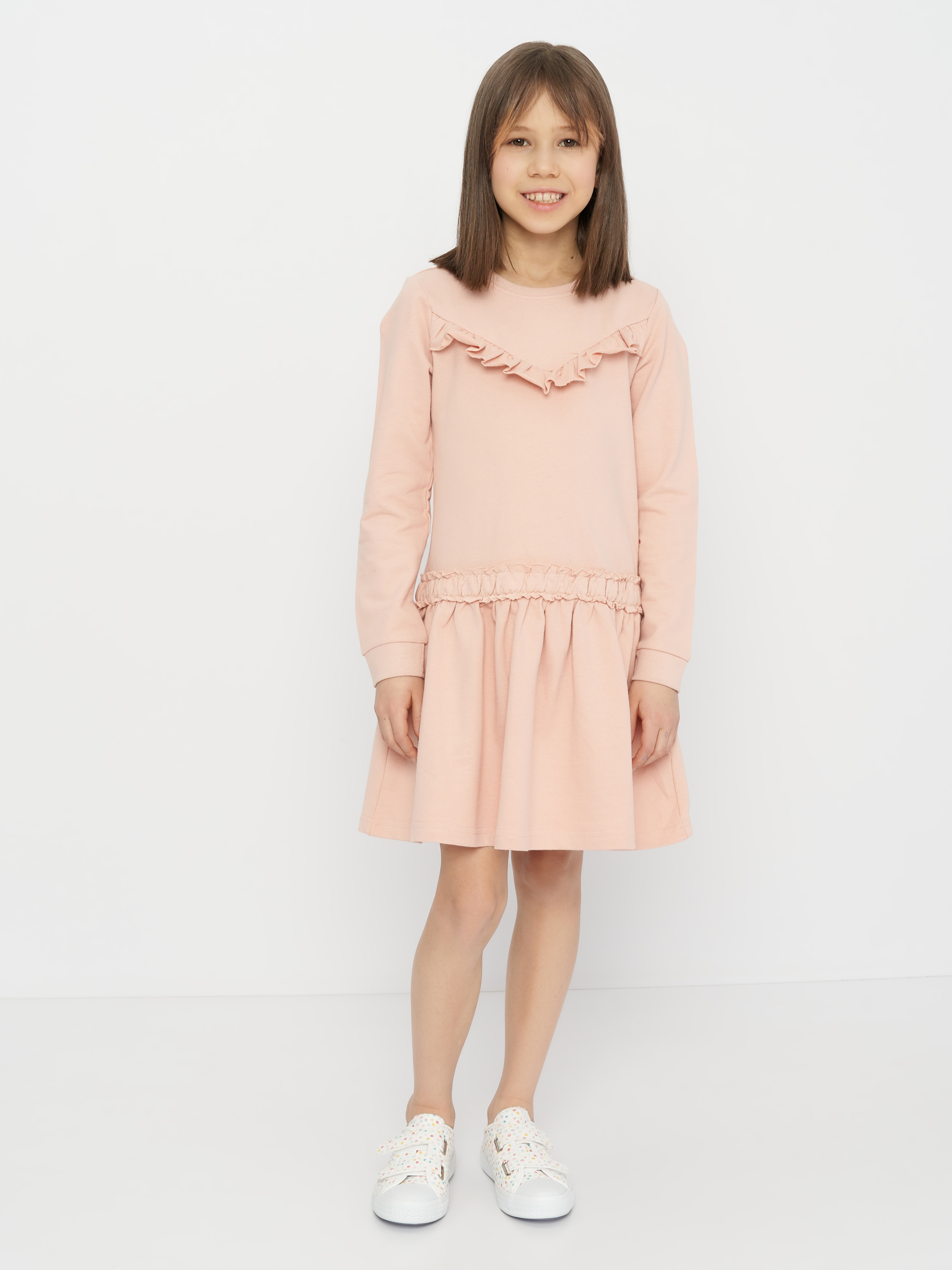 Акція на Дитяча сукня для дівчинки Coccodrillo Romantic Kids ZC2129103ROK 104 см Пудровий / Рожевий від Rozetka