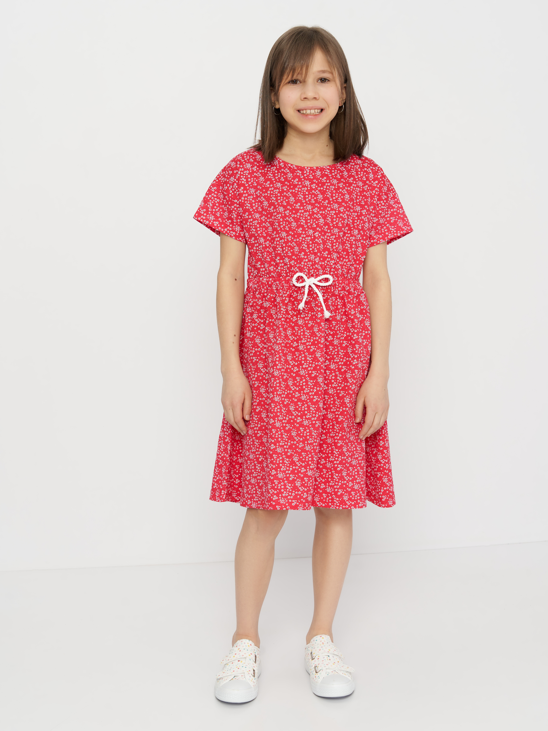 Акція на Дитяча літня сукня для дівчинки Minoti 10KDRESS 2 36243TEN 134-140 см Червона від Rozetka