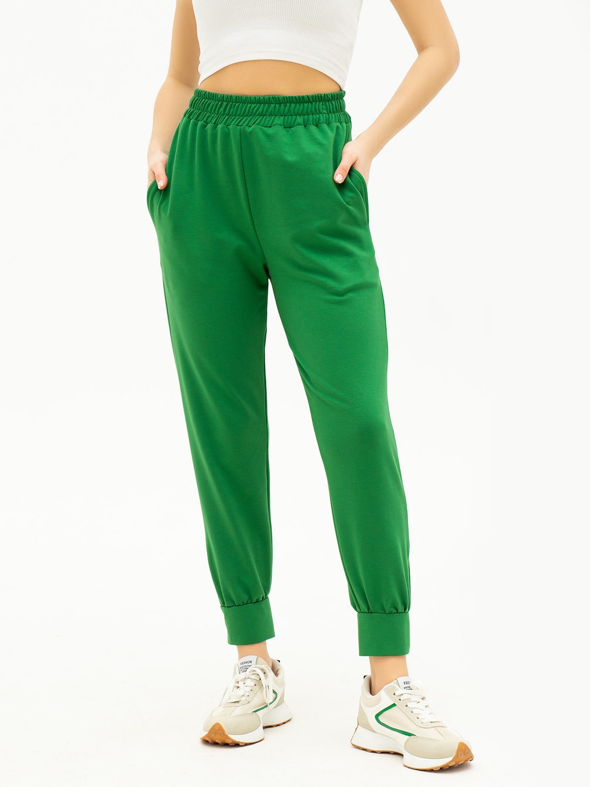 Акція на Спортивні штани жіночі ISSA PLUS 13700 S Зелені від Rozetka