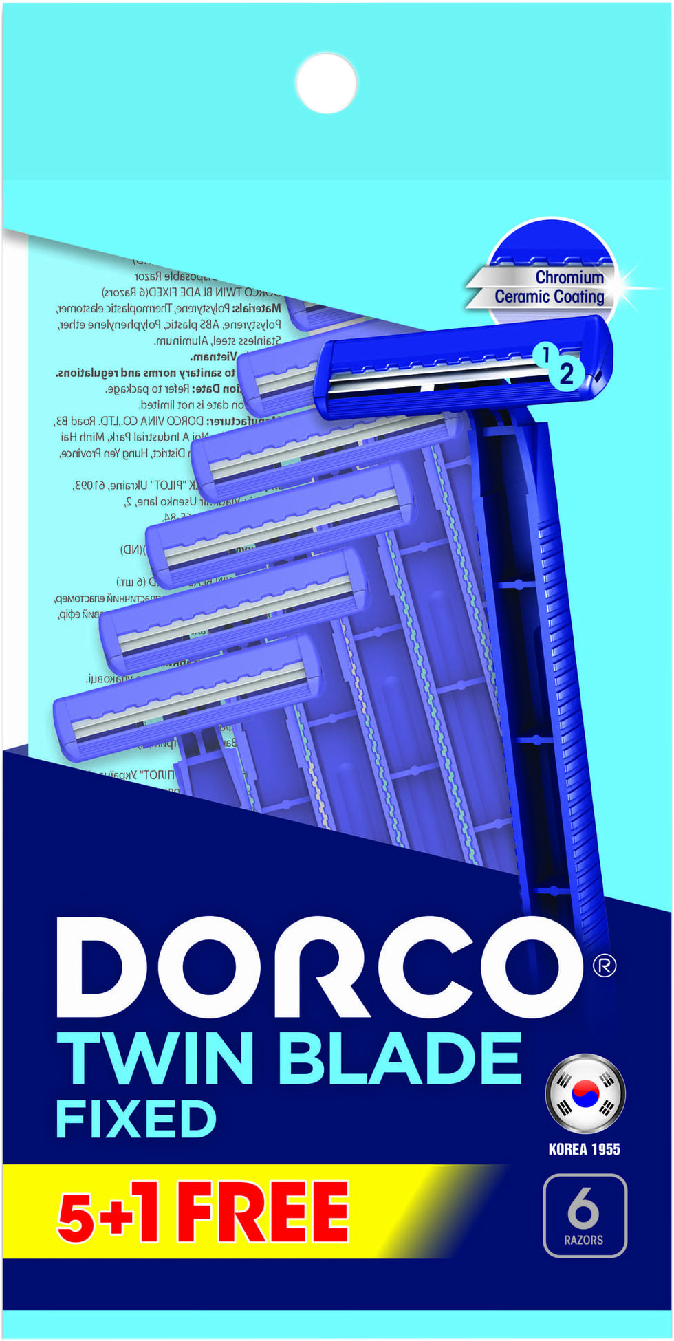 Бритвы одноразовые Dorco Twin Blade для мужчин 2 лезвия 6 шт ...