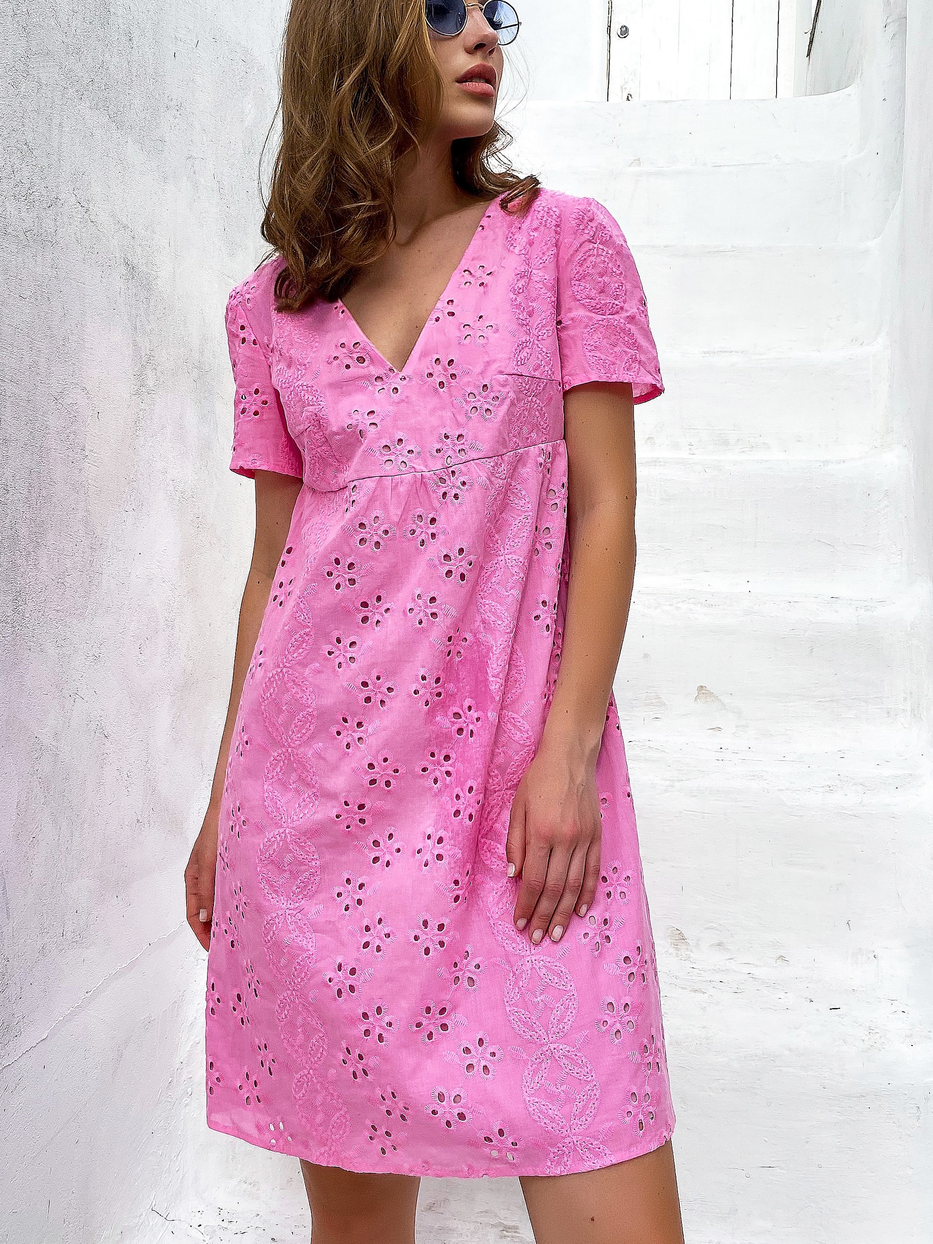 Акція на Сукня-футболка коротка літня жіноча Seventeen 1771.4700 L-XL Рожева від Rozetka