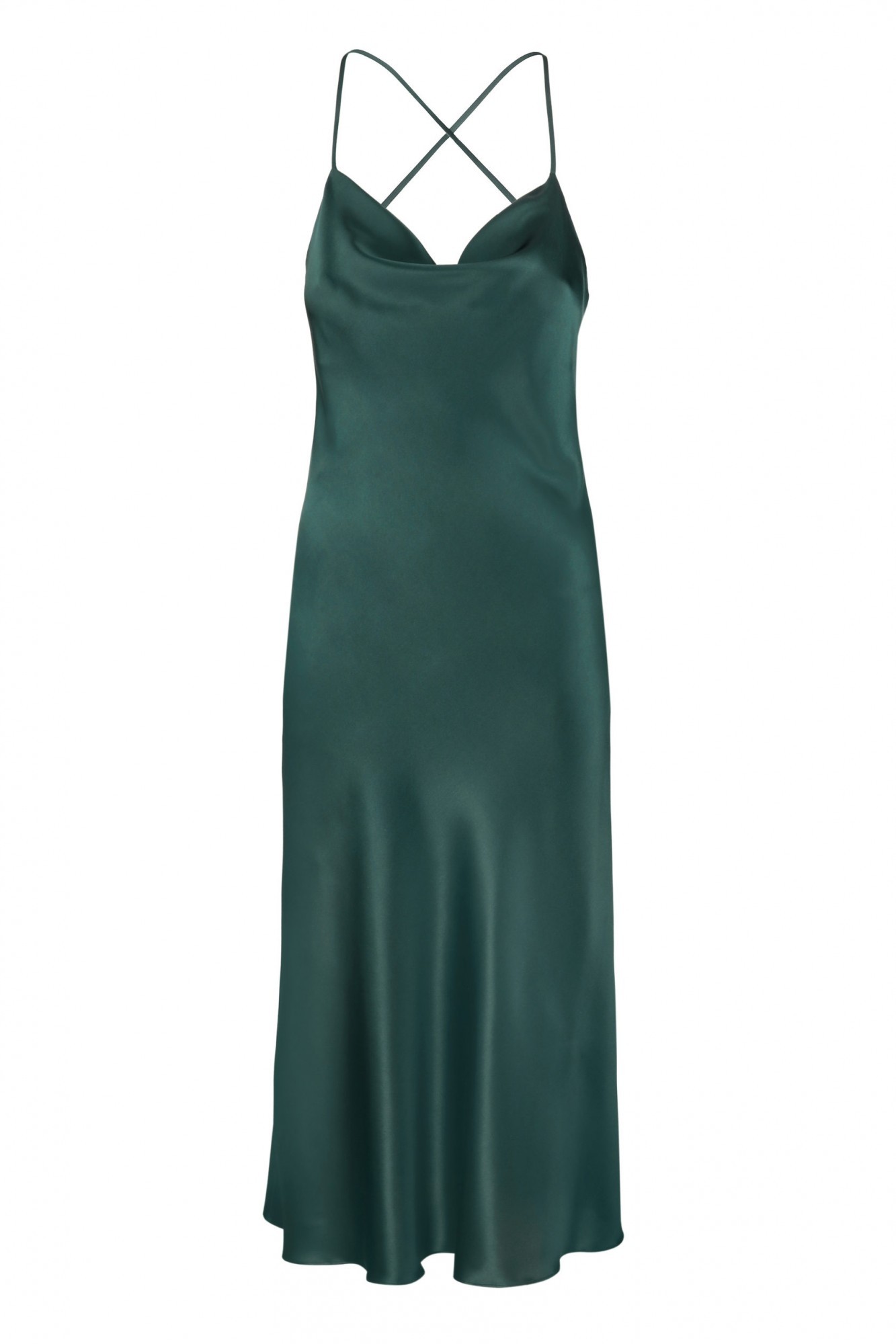 

ШЁЛКОВОЕ ПЛАТЬЕ Flatter Teal midi - L