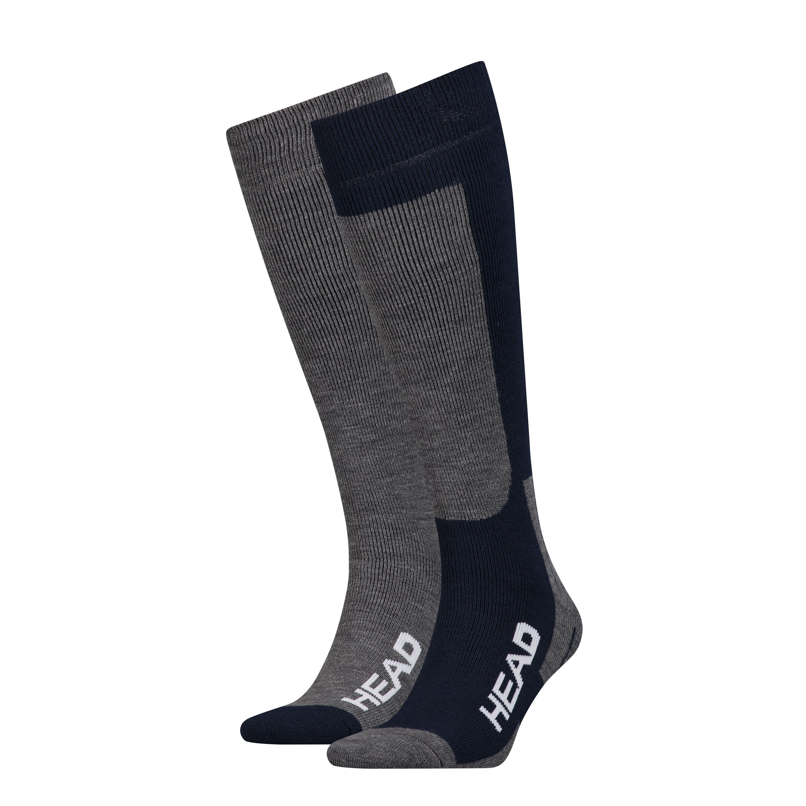 Носки Head Unisex Ski Kneehigh 2-pack 35-38 gray/black 791003001-277 от ...