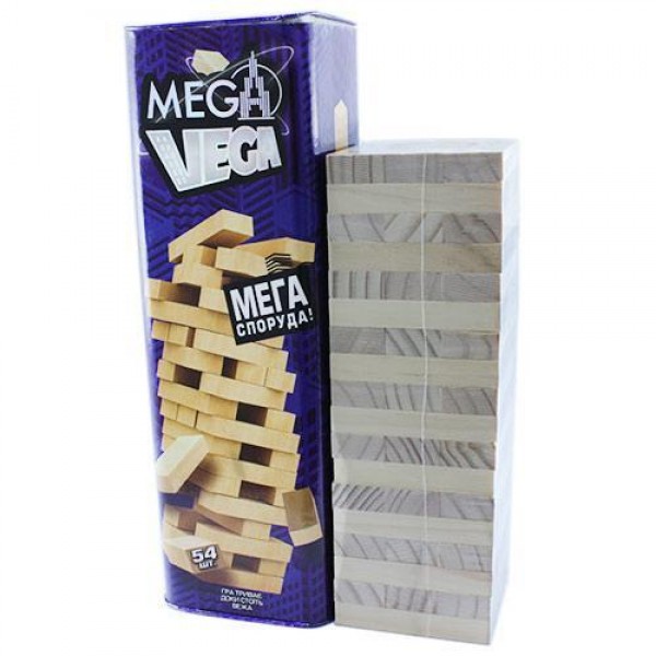 

Настольная игра Дженга Башня Jenga Mega Vega Джанга G-MV-01U 54 бруска