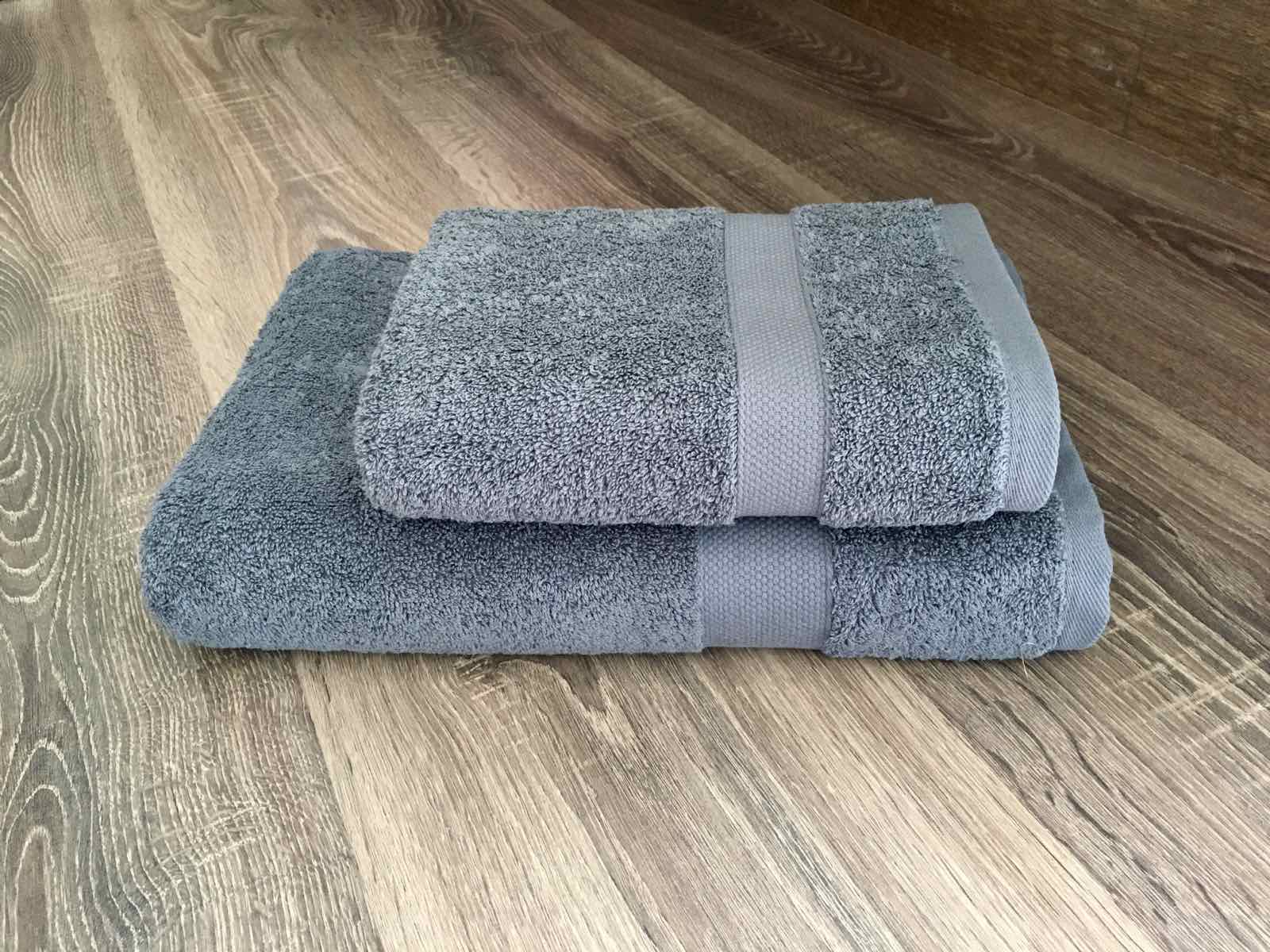 

Махровое полотенце Moka Textile Серое 50*90см