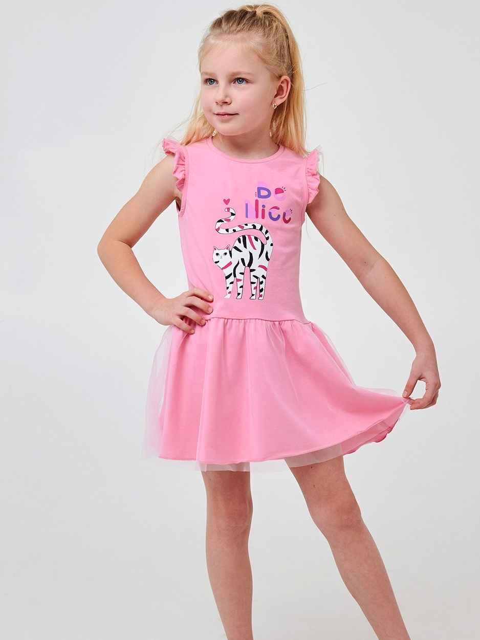 Акція на Дитяча літня сукня для дівчинки Smil Яскраве життя 120374-1 104 см Рожеве від Rozetka