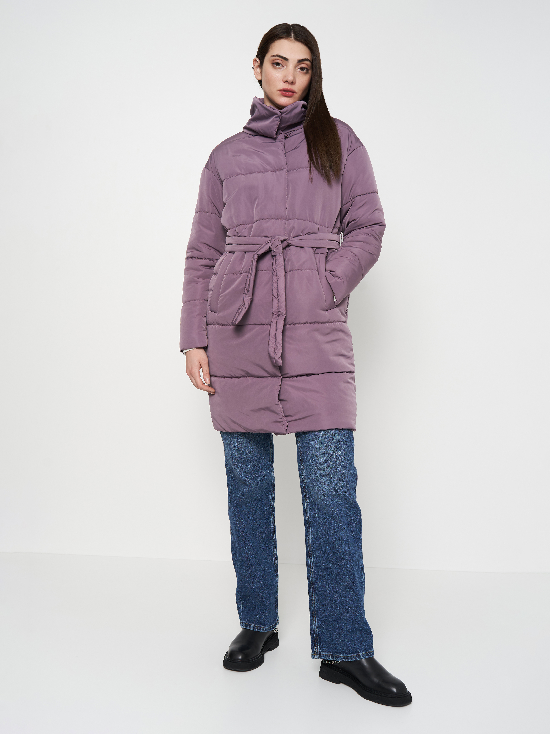 Акція на Куртка демісезонна жіноча X-Woyz LS-8890-19 46 Фіолетова від Rozetka