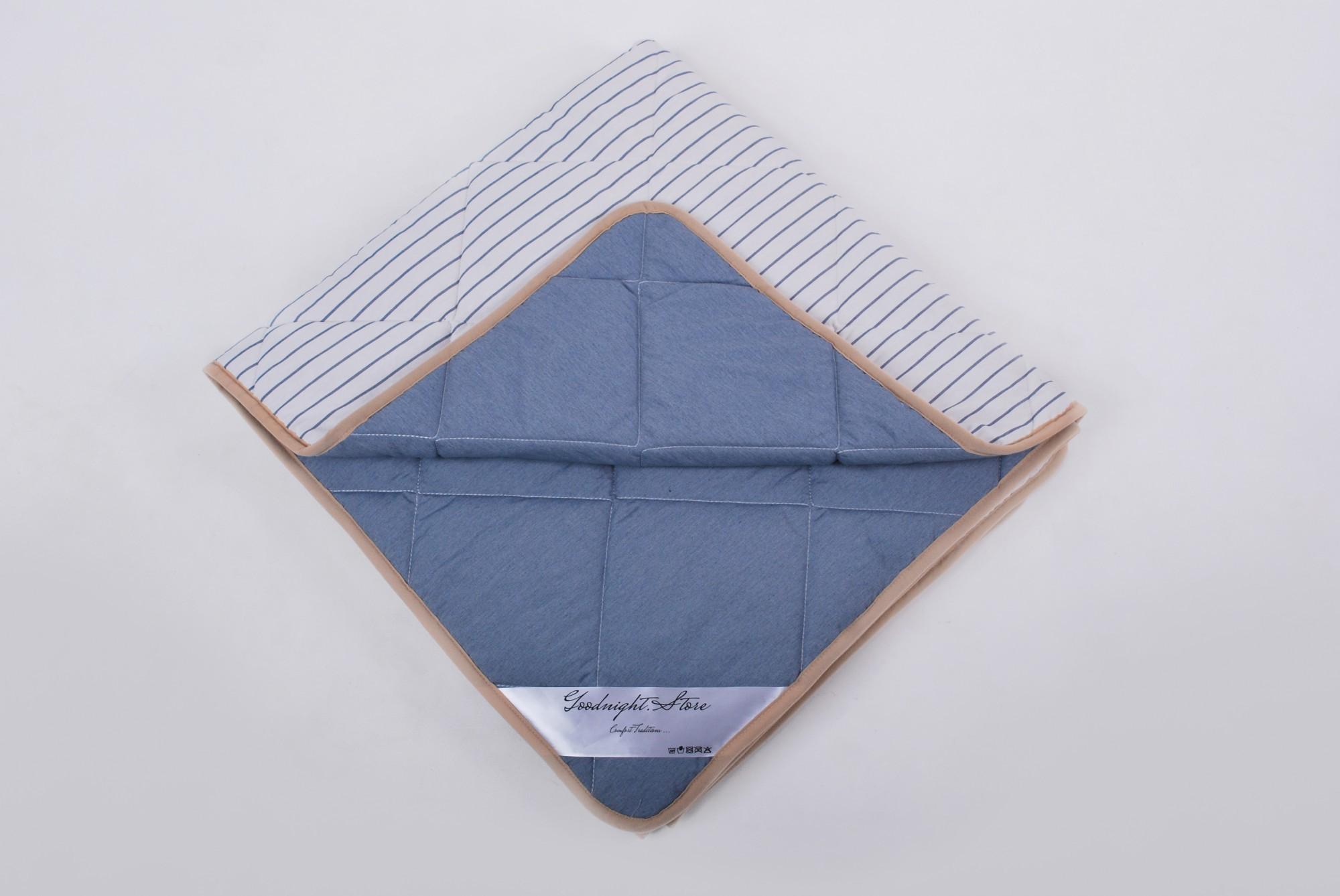 

Ковдра Goodnight.Store Полегшена: 160х200 см колір Синій / Білий у смужку