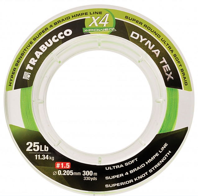 

Шнур Trabucco X4 Power 150 м 0.235 мм 13.61 кг Салатово-желтый (054-31-240)