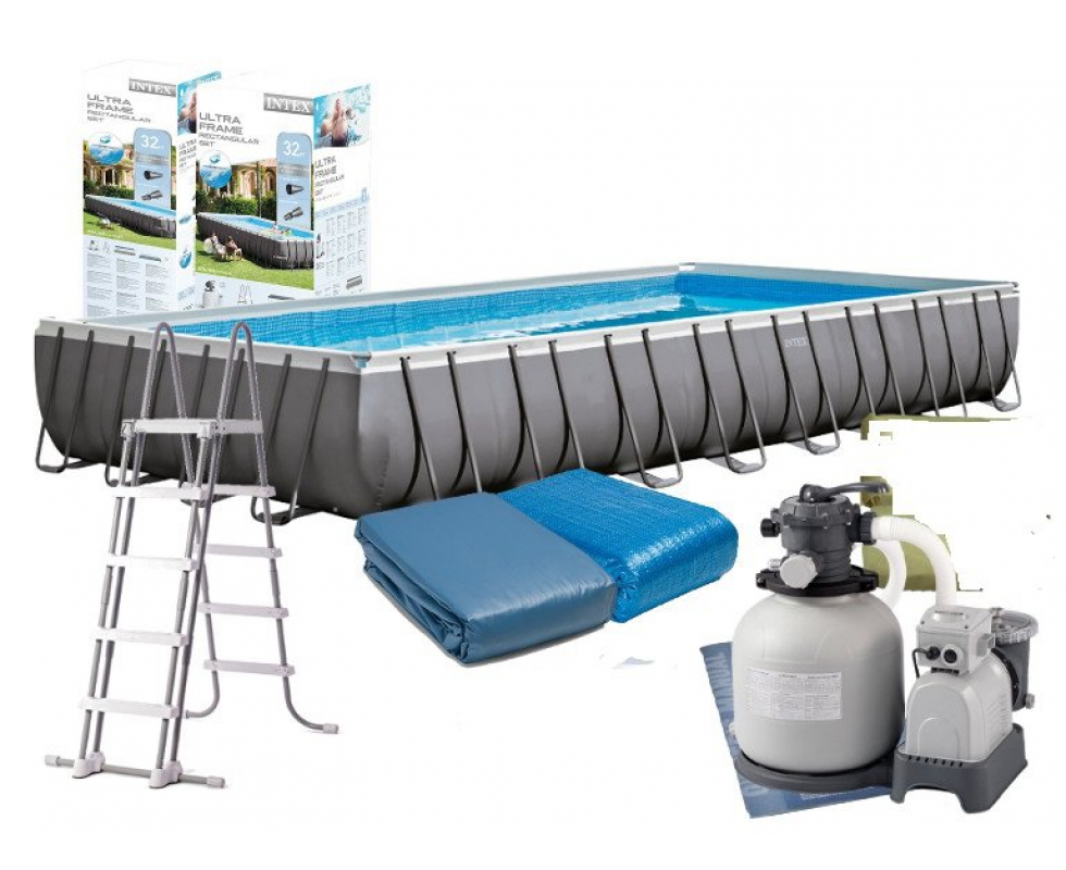 Intex 26374, каркасний басейн 975 x 488 x 132 см Ultra Frame Pool ...