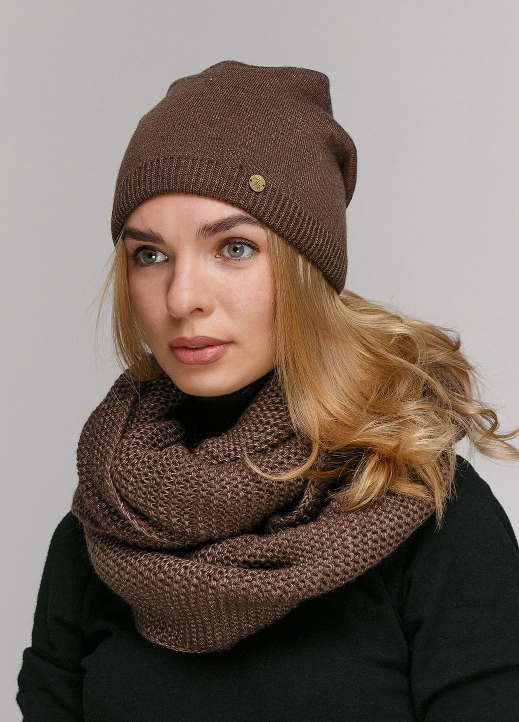 

Комплект (шапка, шарф-снуд) Fashion Star 56-60 см Шоколадный 660425